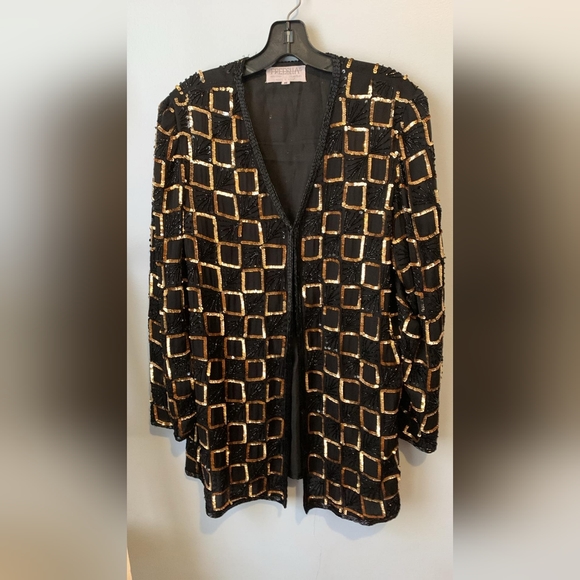 100% silk beaded blazer - Picture 1 of 4